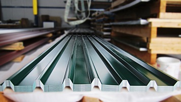 Trapezprofil Aluminium in Moosgrün
