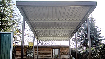 Carport Trapezblecheindeckung